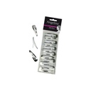 Pinces Clips Cheveux Argentées X12 GM