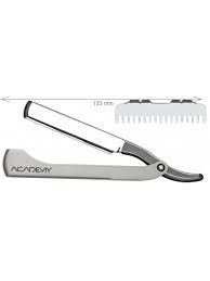 Rasoir INOX pour lame longue avec effileur adaptable