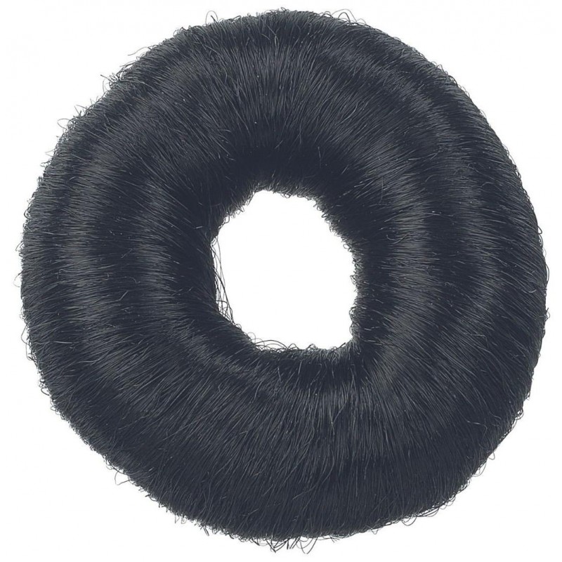 Bun Crépon Coton Noir Sibel 9cm