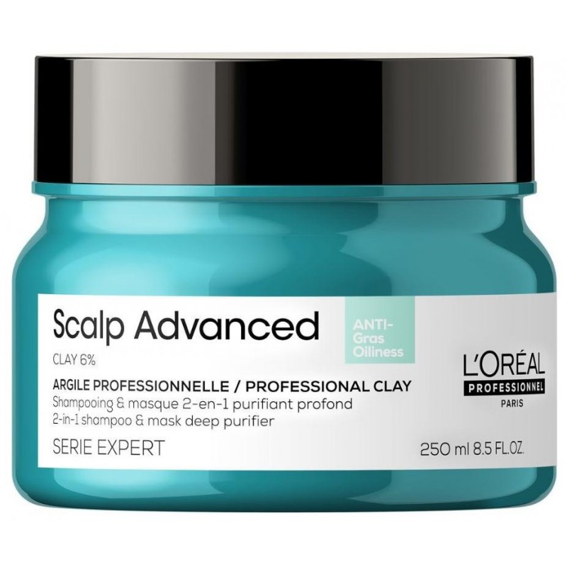 L'oréal Professionnel Scalp Advanced Anti-Oiliness 2-in-1 Deep Purifier Clay 250 Ml