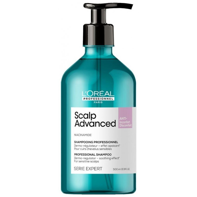 L'oréal Scalp Advanced Dermo-Regulator Anti-Discomfort Shampoo 500ml - for Sensitive Scalp