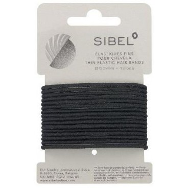 Élastiques Fins Noirs 16 PièCES Sibel