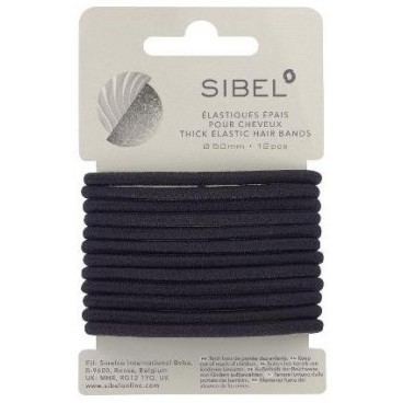 Élastiques épais Noirs 12 PièCES Sibel