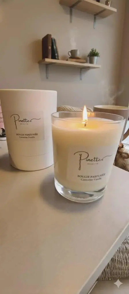 Bougie caractère vanille 180 gr Pinette