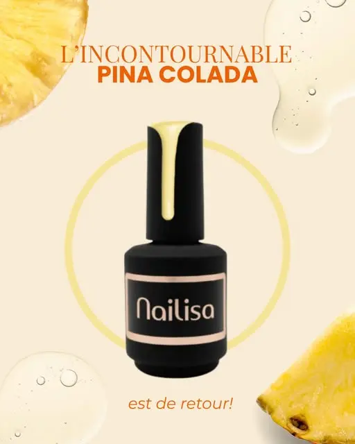 Vernis semi-permanent – Pina Colada – 15ml 