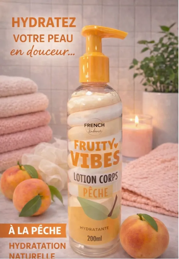 Lotion Corps Hydratante – Pêche – 200 ml frenchtendance