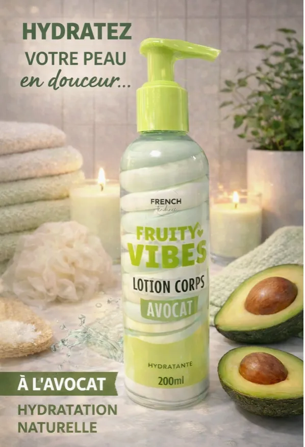 🥑 Lotion Corps Hydratante – Avocat – 200 ml frenchtendance