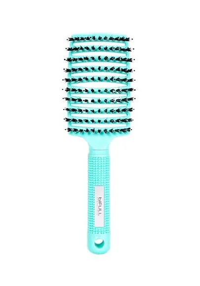 BROSSE SQUELETTE EN POIL DE SANGLIER ET BROSSE TOTALE EN NYLON VERT MENTHE
