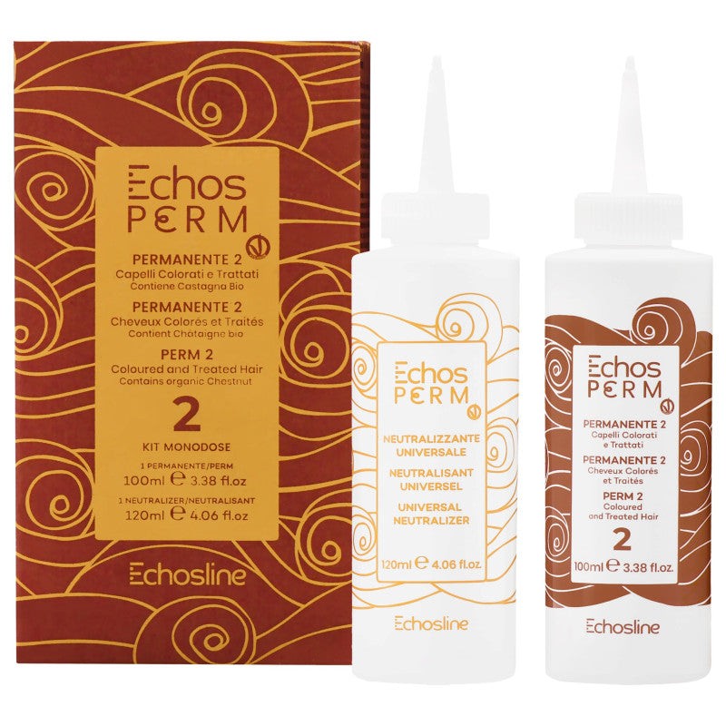 Echosline Echos Perm P2 - Perm Kit cheveux colorés 100ml+120ml