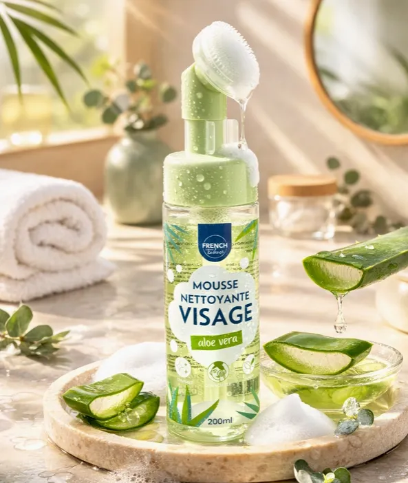 MOUSSE NETTOYANTE VISAGE – ALOE VERA – 200ML french tendance
