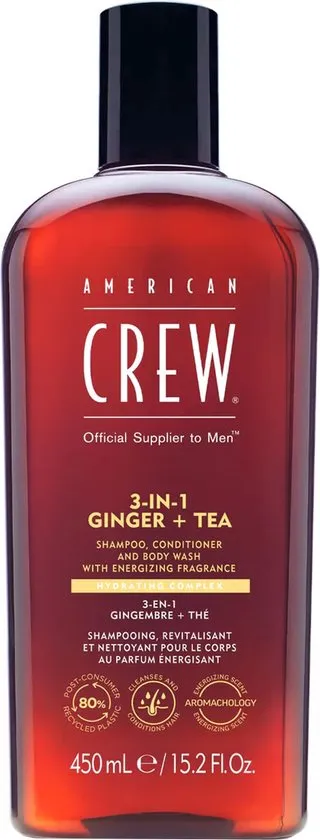 American Crew - Shampoing 3-en-1, après-shampoing et gel douche au gingembre