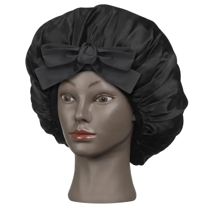 Bonnet de soie pour cheveux bouclés