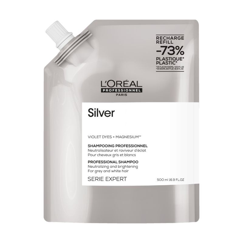 L'oreal Professionnel Silver Shampoo Refill Pack 500Ml in Clear