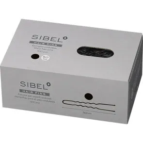 SIBEL Classic Épingles Métal Ondulé Noir 50mm 500pcs