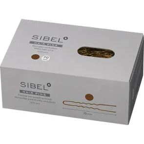 SIBEL Classic Épingles Métal Ondulé Marron 70mm 500pcs