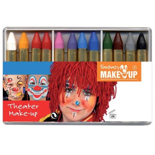 12 Crayons Gras De Maquillage, Coloris Assortis