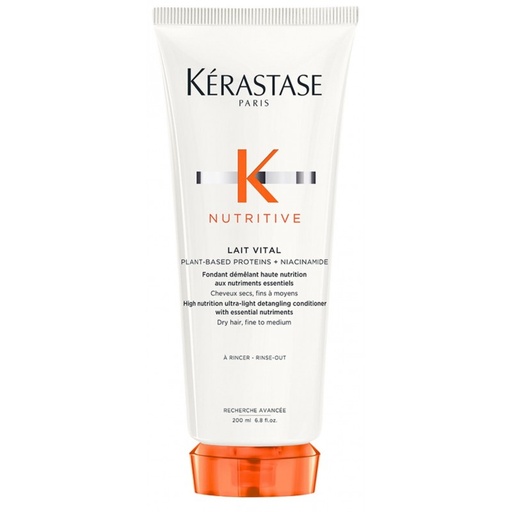 Nutritive Lait Vital High Nutrition Ultra-Light Detangling Conditioner for Dry Hair, Fine to Medium